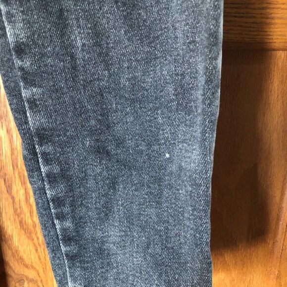 FRAME Le One Skinny Jeans Hughes Gray Washed Black Stretch - 1 - Picture 6 of 12